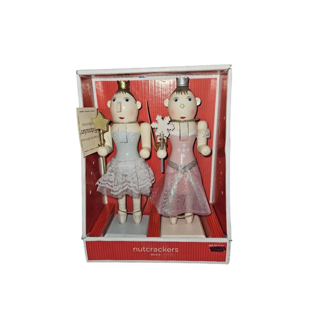 Limited Edition Target 2008 Ballerina FAIRIES Pink Blue Nutcrackers Rare New